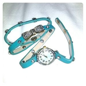 Bow bracelet watch for women